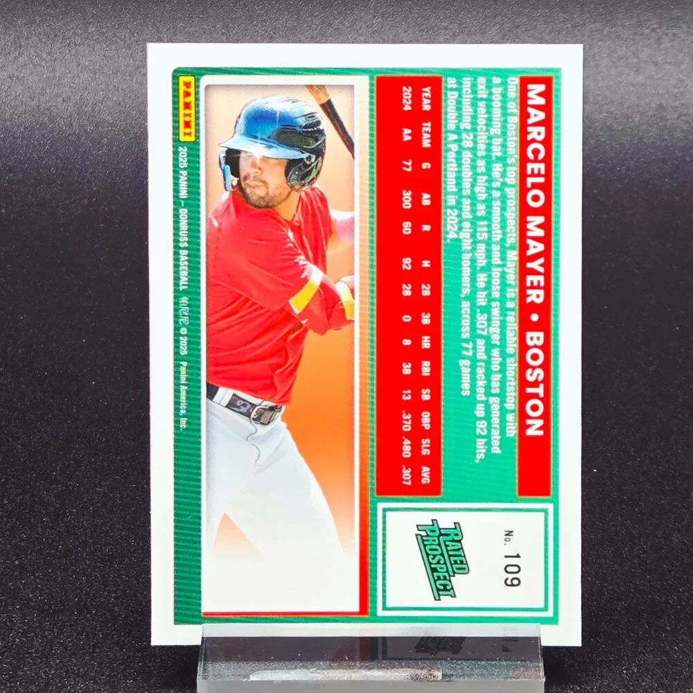Marcelo Mayer Bowman Platinum Ice Rated Prospect RC's Red Sox Top Prospect - Picture 5 of 5